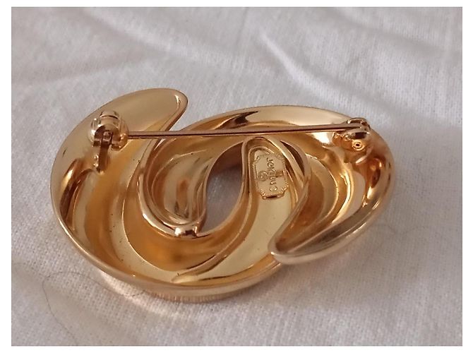 Spilla Dior metallo dorato strass D'oro - vista 3