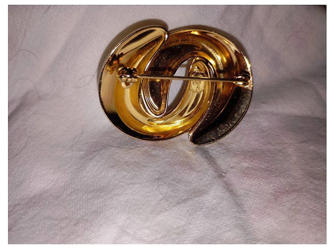 Spilla Dior metallo dorato strass D'oro - vista 8