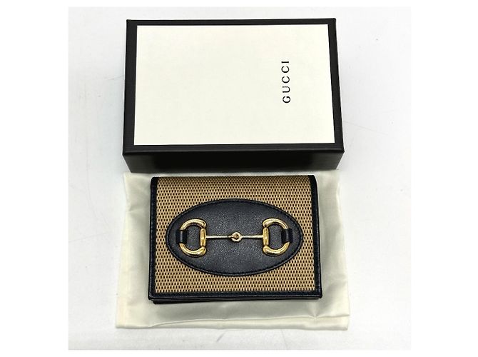 Billetera Compacta Horsebit Gucci Beige - vista 15