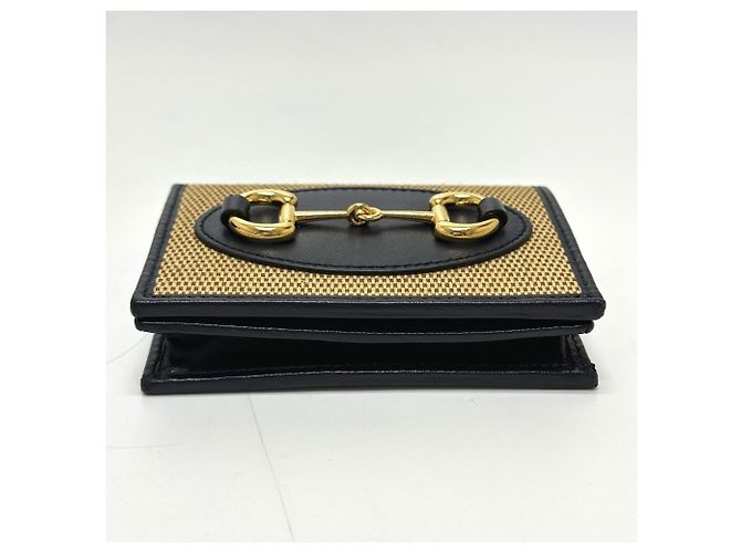 Billetera Compacta Horsebit Gucci Beige - vista 3