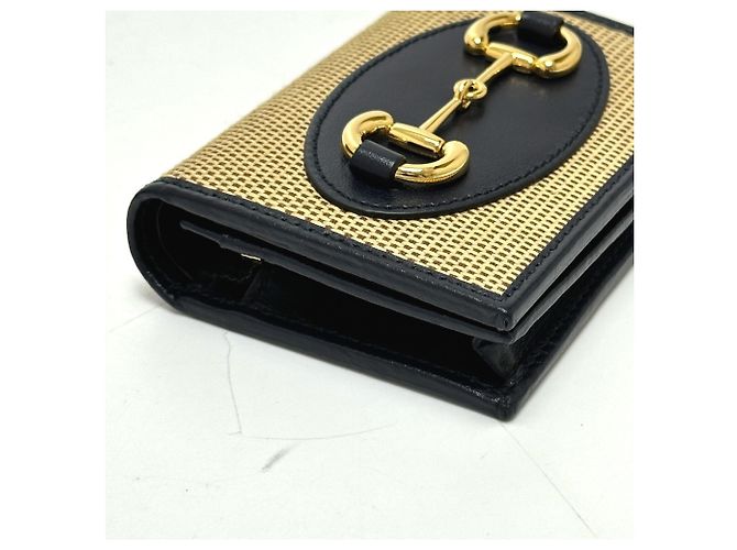 Billetera Compacta Horsebit Gucci Beige - vista 4
