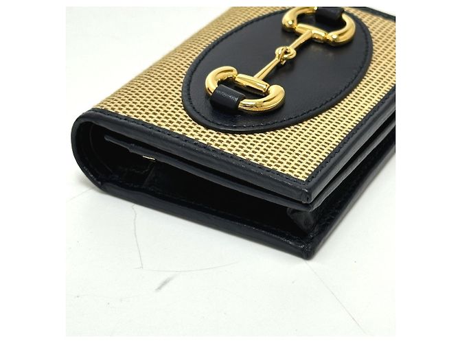 Billetera Compacta Horsebit Gucci Beige - vista 5