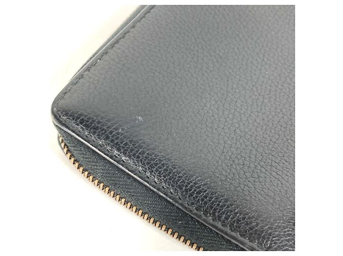 Gucci Schwarze Leder Lange Brieftasche - Ansicht 4