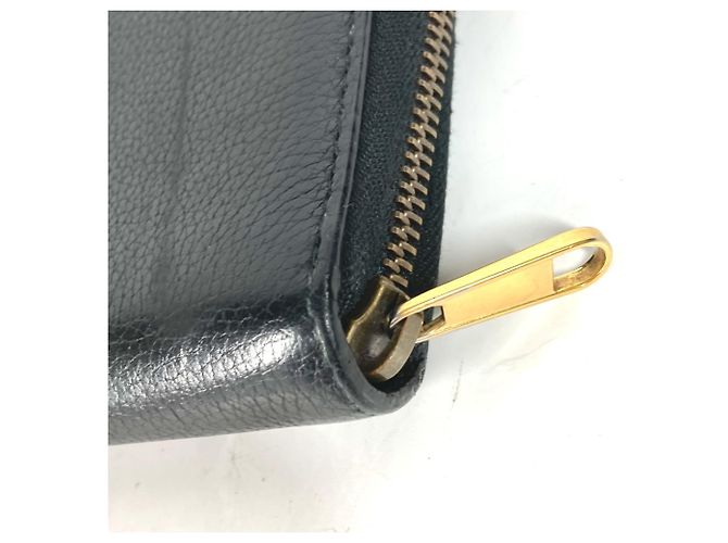 Gucci Schwarze Leder Lange Brieftasche - Ansicht 7