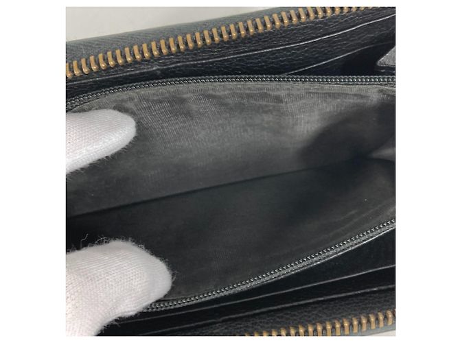 Gucci Schwarze Leder Lange Brieftasche - Ansicht 9