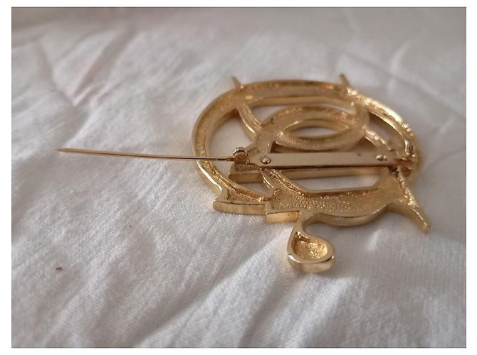 Spilla Dior Profumo Metallo Dorato D'oro - vista 13