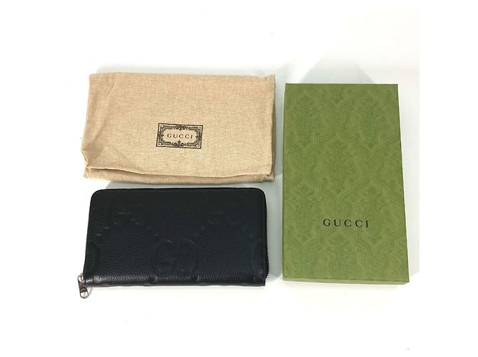 Portafoglio zip Jumbo GG di Gucci Nero - vista 14