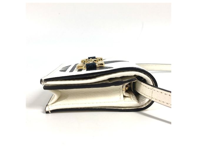 Portafoglio bi-fold Gucci Adidas in pelle nero e bianco - vista 4