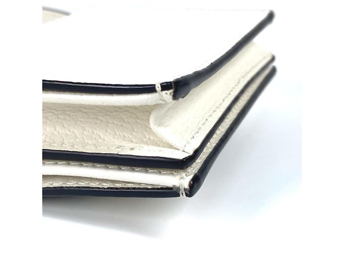 Portafoglio bi-fold Gucci Adidas in pelle nero e bianco - vista 7