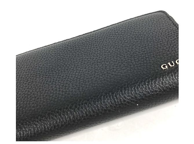 Gucci Black Leather Long Wallet - view 3