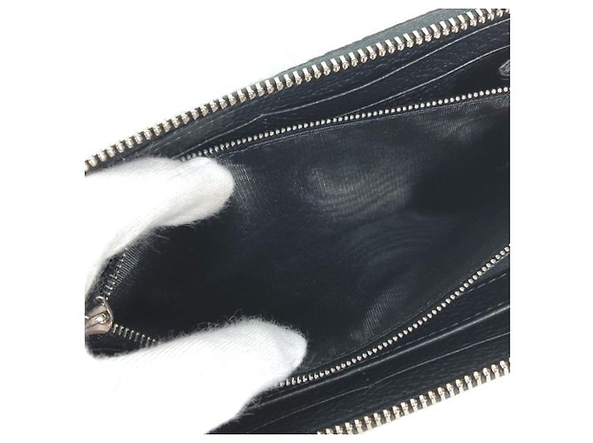Gucci Black Leather Long Wallet - view 7