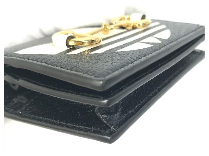 Portafoglio a spalla con logo Gucci 702248 Nero Bianco - vista 9