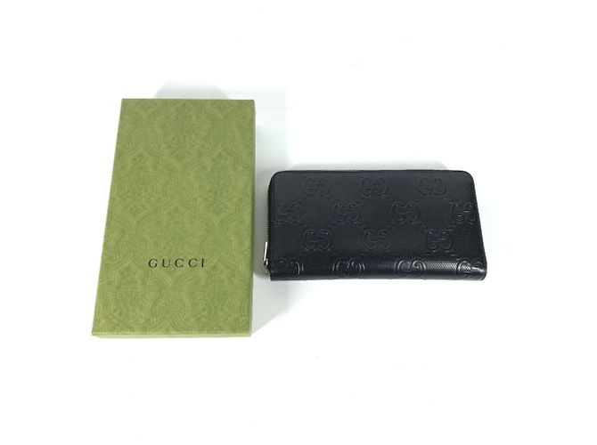 Cartera Larga Gucci GG Embosada Negro - vista 2