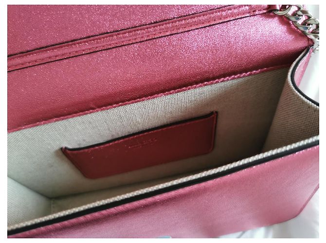 Borsa Jimmy Choo in pelle rosa metallizzata Argento Metallico - vista 16