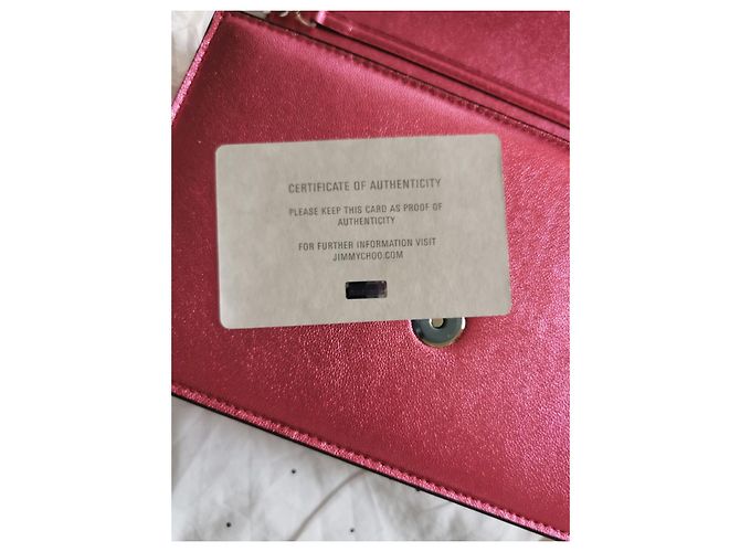 Borsa Jimmy Choo in pelle rosa metallizzata Argento Metallico - vista 17