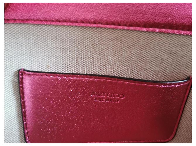 Borsa Jimmy Choo in pelle rosa metallizzata Argento Metallico - vista 5