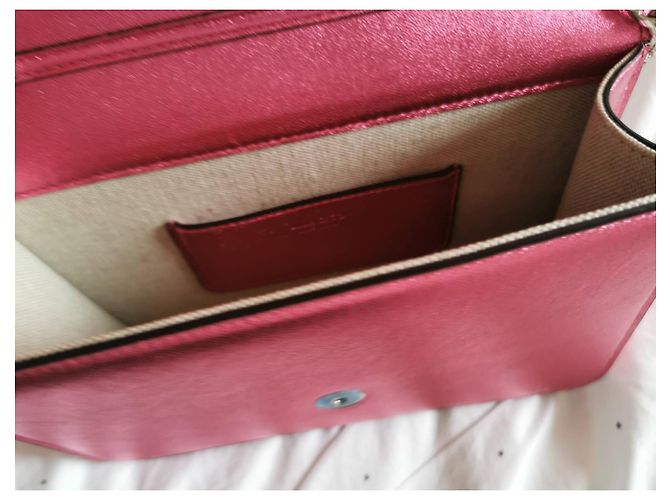 Borsa Jimmy Choo in pelle rosa metallizzata Argento Metallico - vista 7