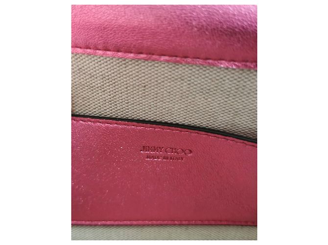 Borsa Jimmy Choo in pelle rosa metallizzata Argento Metallico - vista 9