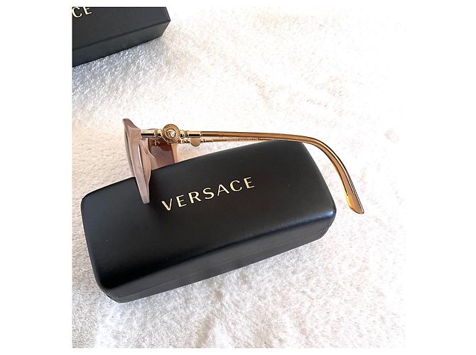 Gafas de sol Versace 4251 Marrón Acetato Castaño Beige - vista 3