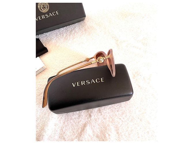 Gafas de sol Versace 4251 Marrón Acetato Castaño Beige - vista 4