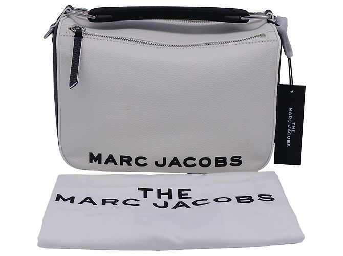 Sac à main SoftBox Colourblock de Marc Jacobs en cuir blanc et noir - vue 15