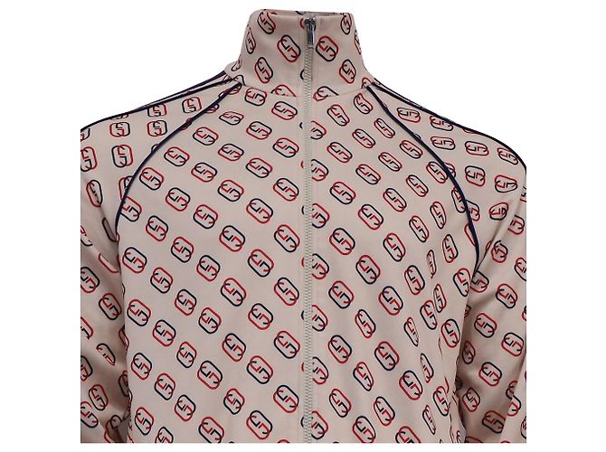 Gucci Striped Webbing Logo-Print Track Jacket in Multicolor Polyester Multiple colors - view 2