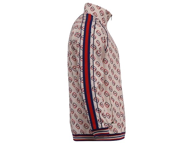 Gucci Striped Webbing Logo-Print Track Jacket in Multicolor Polyester Multiple colors - view 3