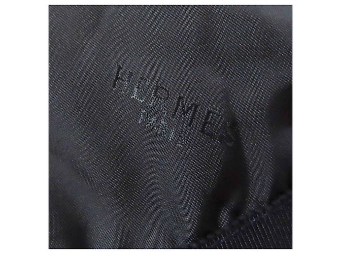 Hermès Hermes Belted Hat Polyester Polyamide Hat Silvery Blue Navy blue Light blue - view 8