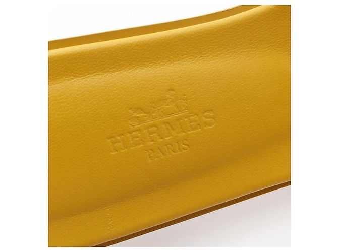 Hermès Sandali Hermes Oran Vau Epsom Giallo - vista 5