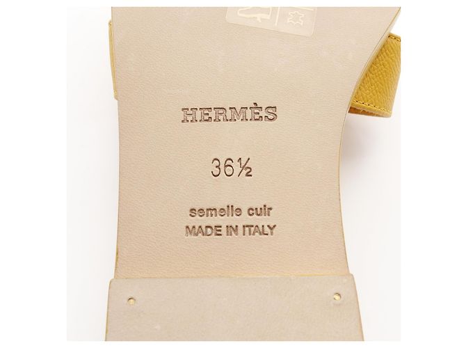 Hermès Sandali Hermes Oran Vau Epsom Giallo - vista 6