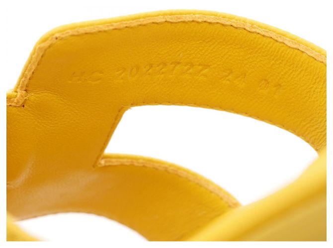 Hermès Sandali Hermes Oran Vau Epsom Giallo - vista 7