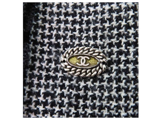 Falda de lana COCOMark de Chanel Castaño Negro Blanco - vista 5