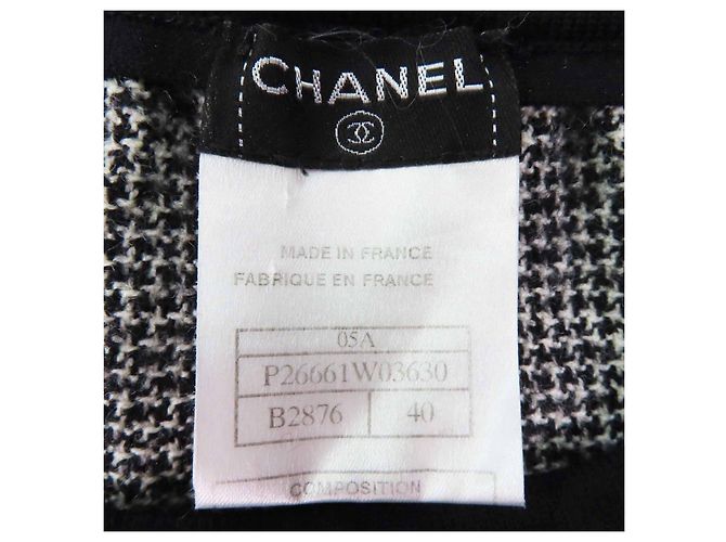 Falda de lana COCOMark de Chanel Castaño Negro Blanco - vista 7