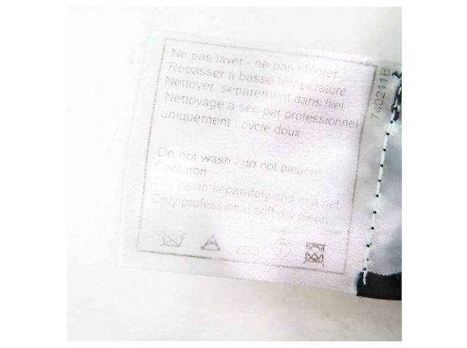 Falda de lana COCOMark de Chanel Castaño Negro Blanco - vista 9