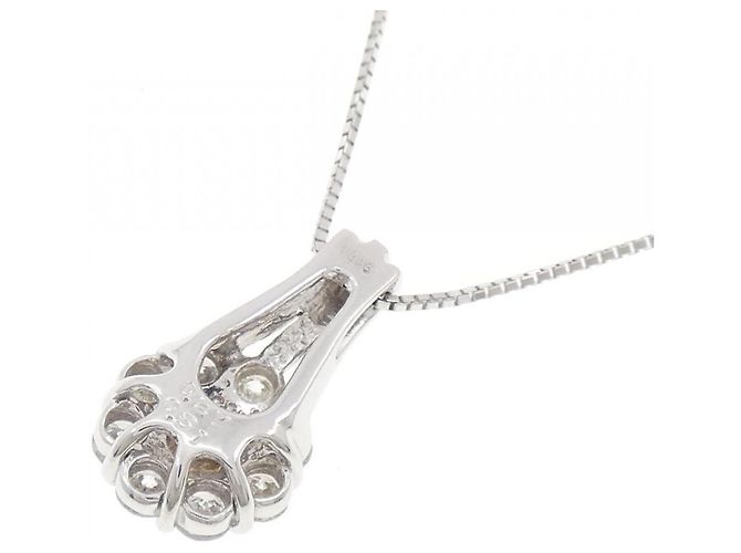 Autre Marque Collana Flower in Diamanti Au750 Argento - vista 4