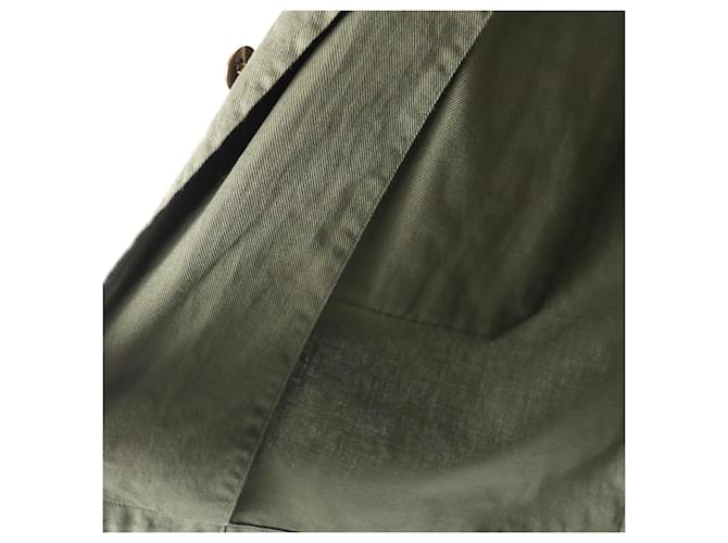 Céline Camicia in cotone Celine Triomphe Verde Cachi - vista 5