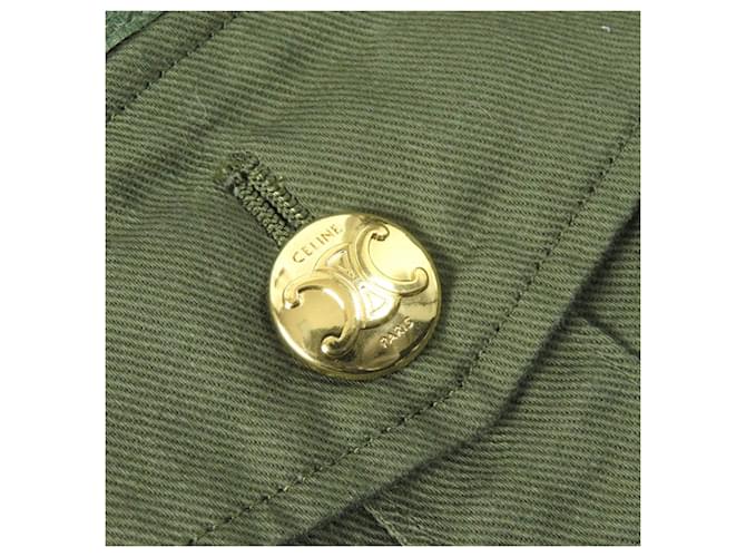 Céline Camicia in cotone Celine Triomphe Verde Cachi - vista 6