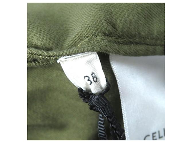 Céline Camicia in cotone Celine Triomphe Verde Cachi - vista 8