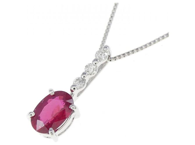 Autre Marque Collana in Rubino e Diamante Au750 Rosso - vista 3