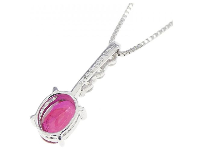 Autre Marque Collana in Rubino e Diamante Au750 Rosso - vista 4