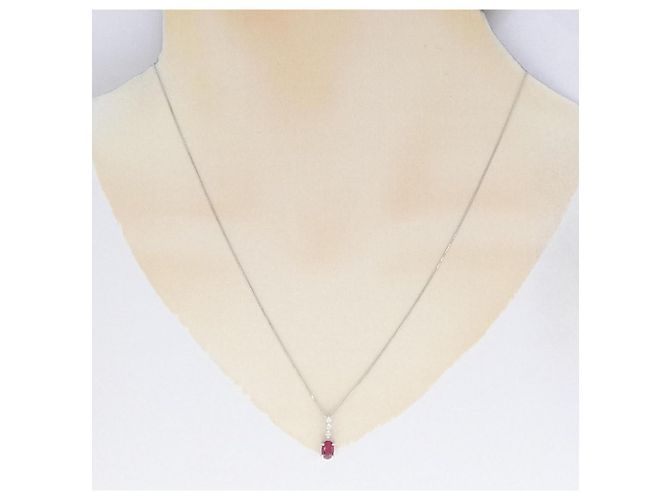 Autre Marque Collana in Rubino e Diamante Au750 Rosso - vista 6