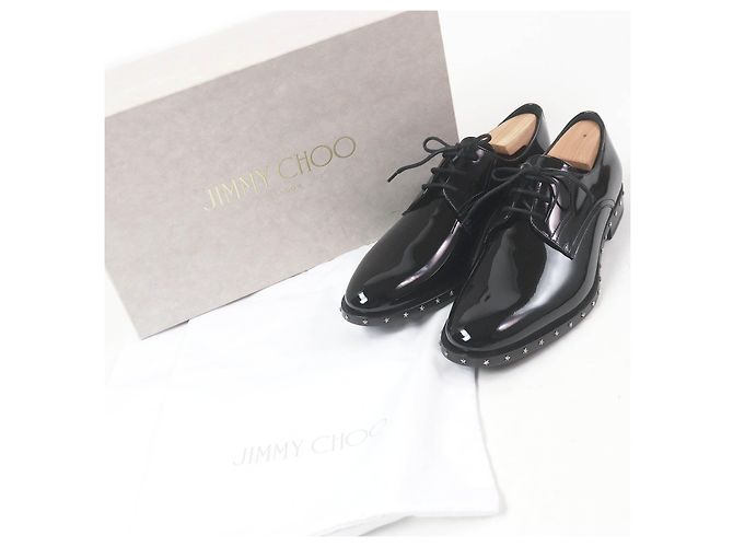 Lackleder-Abend Schuhe mit Sternnieten von Jimmy Choo Schwarz - Ansicht 2