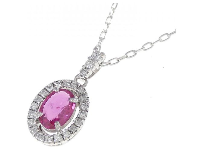 Autre Marque Collana in rubini e diamanti Au750 Rosso - vista 3