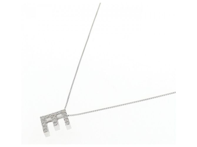 Autre Marque Au750 Diamant Initial E Halskette Silber - Ansicht 2