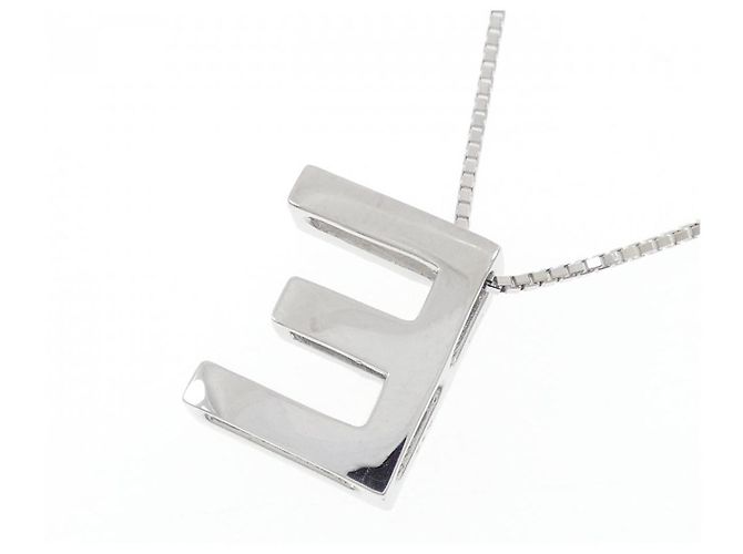 Autre Marque Au750 Diamant Initial E Halskette Silber - Ansicht 4