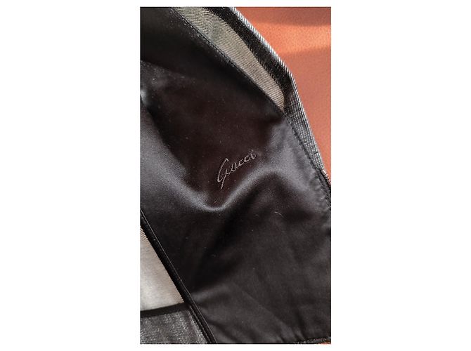 Gekürzte Denimjacke Gucci von Tom Ford S/S 2002-2003 Grau - Ansicht 12