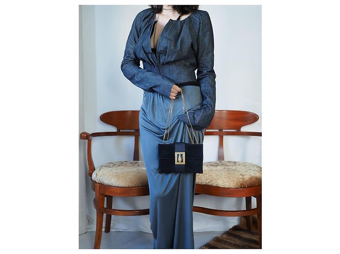 Gekürzte Denimjacke Gucci von Tom Ford S/S 2002-2003 Grau - Ansicht 17