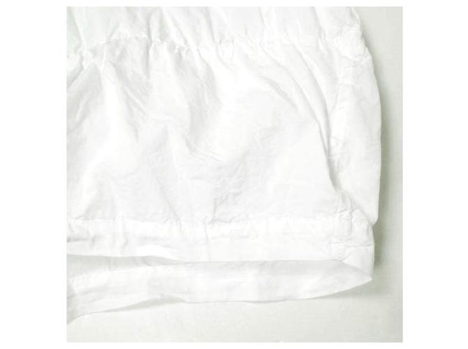 Autre Marque Camicia a colletto aperto Gather in cotone Kolor Bianco - vista 8
