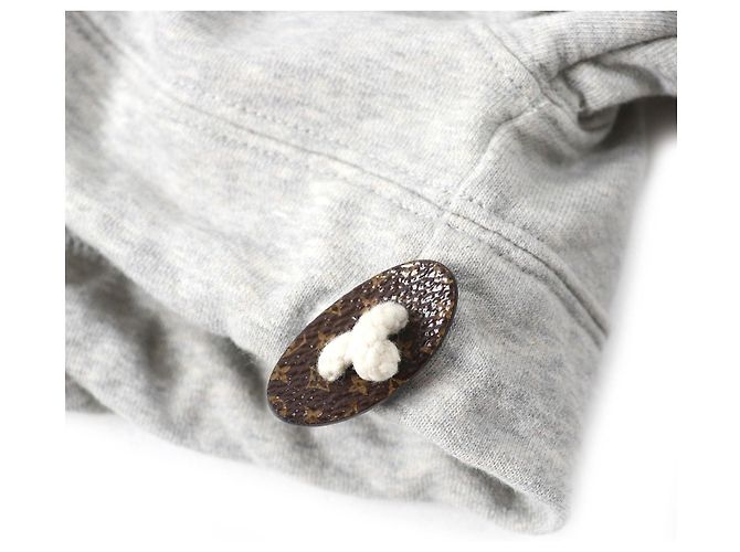 Sudadera Crop de Algodón con Estampado de Viaje Flight Mode Louis Vuitton Gris - vista 8