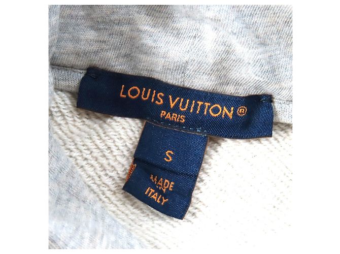 Sudadera Crop de Algodón con Estampado de Viaje Flight Mode Louis Vuitton Gris - vista 9